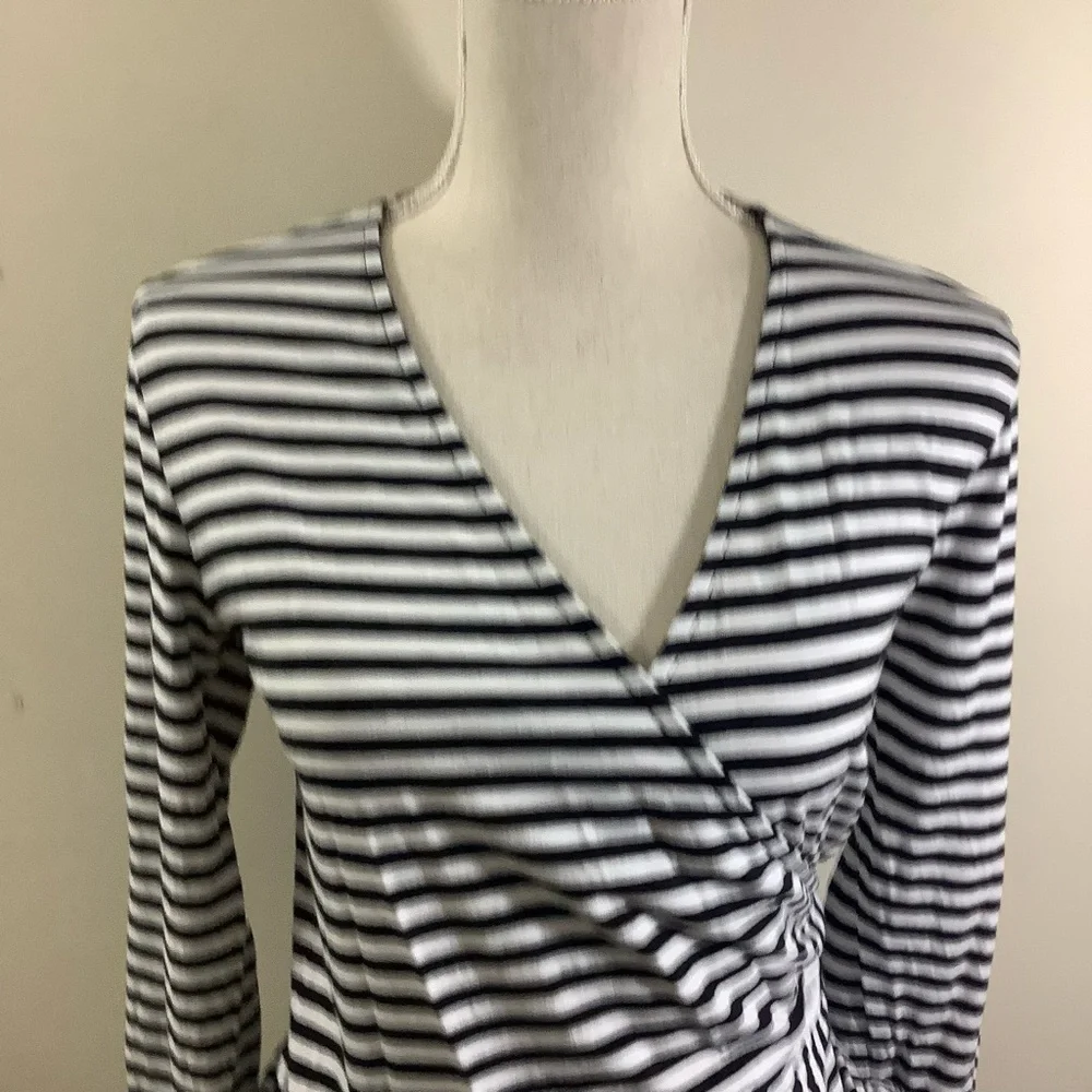 1901 Striped Wraparound Cardigan